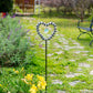 B&W Stone Heart Garden Stake Set of 4 By Garden Age Supply