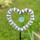 B&W Stone Heart Garden Stake Set of 4 By Garden Age Supply