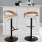 Grotto Adjustable Barstool - Set of 2 By LumiSource - BS-GROTTOPU-STRT2 BKCHW2 | Bar Stools | Modishstore - 34