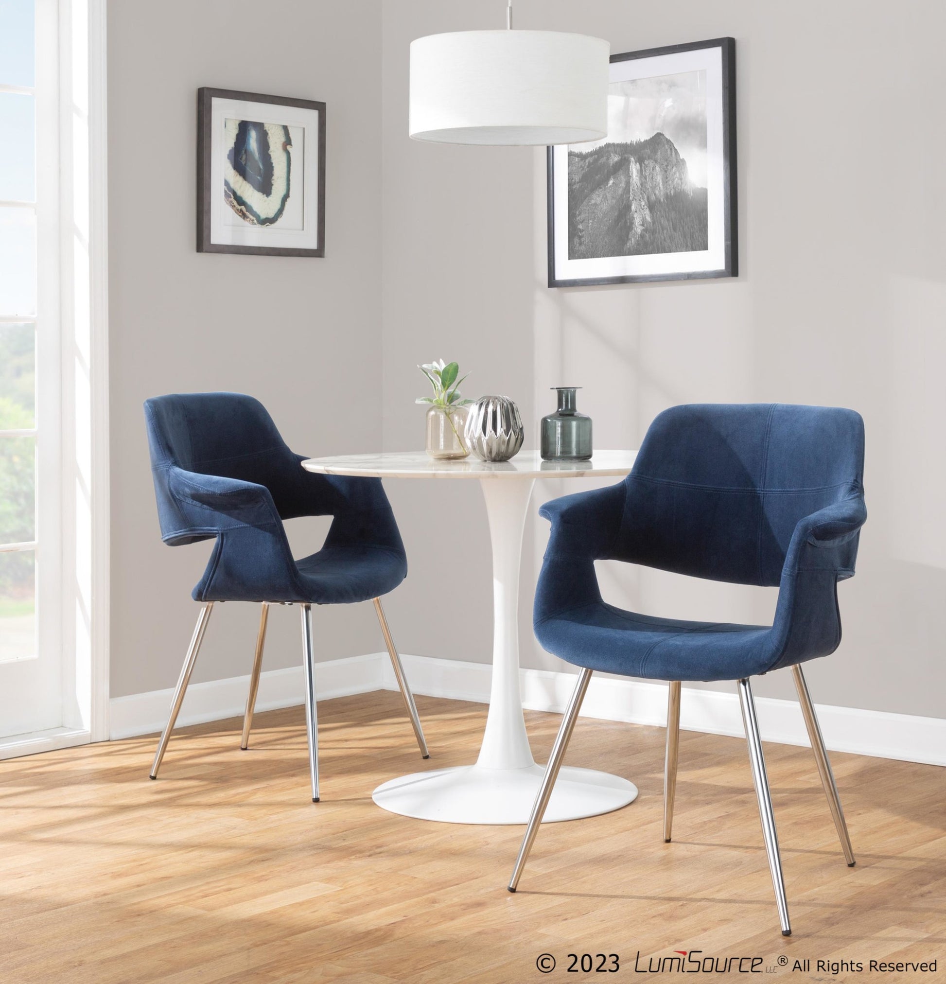 Vintage Flair Chair - Set of 2 Blue By LumiSource | Dining Chairs | Modishstore