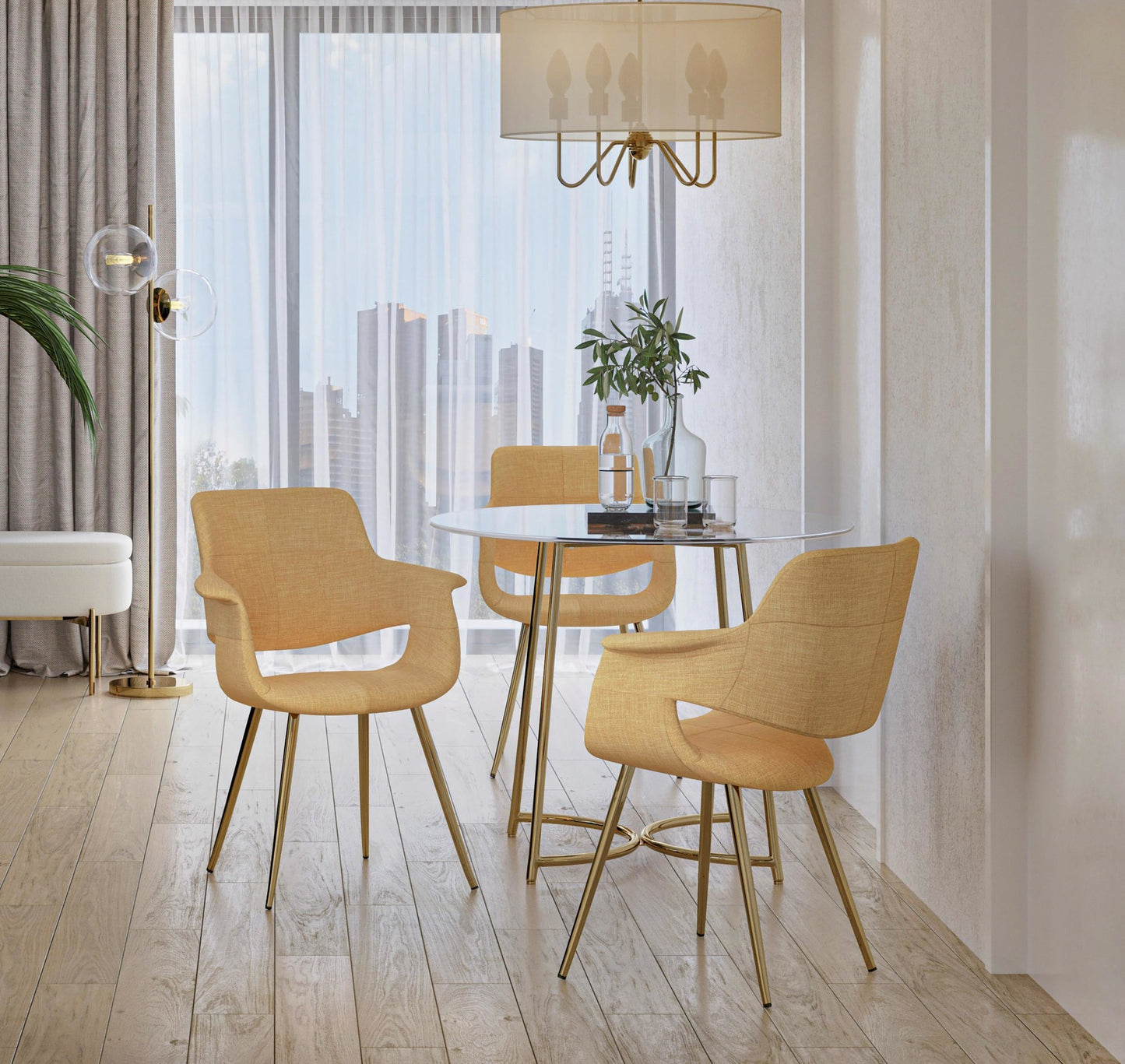 Vintage Flair Chair - Set of 2 Cream By LumiSource | Dining Chairs | Modishstore - 15