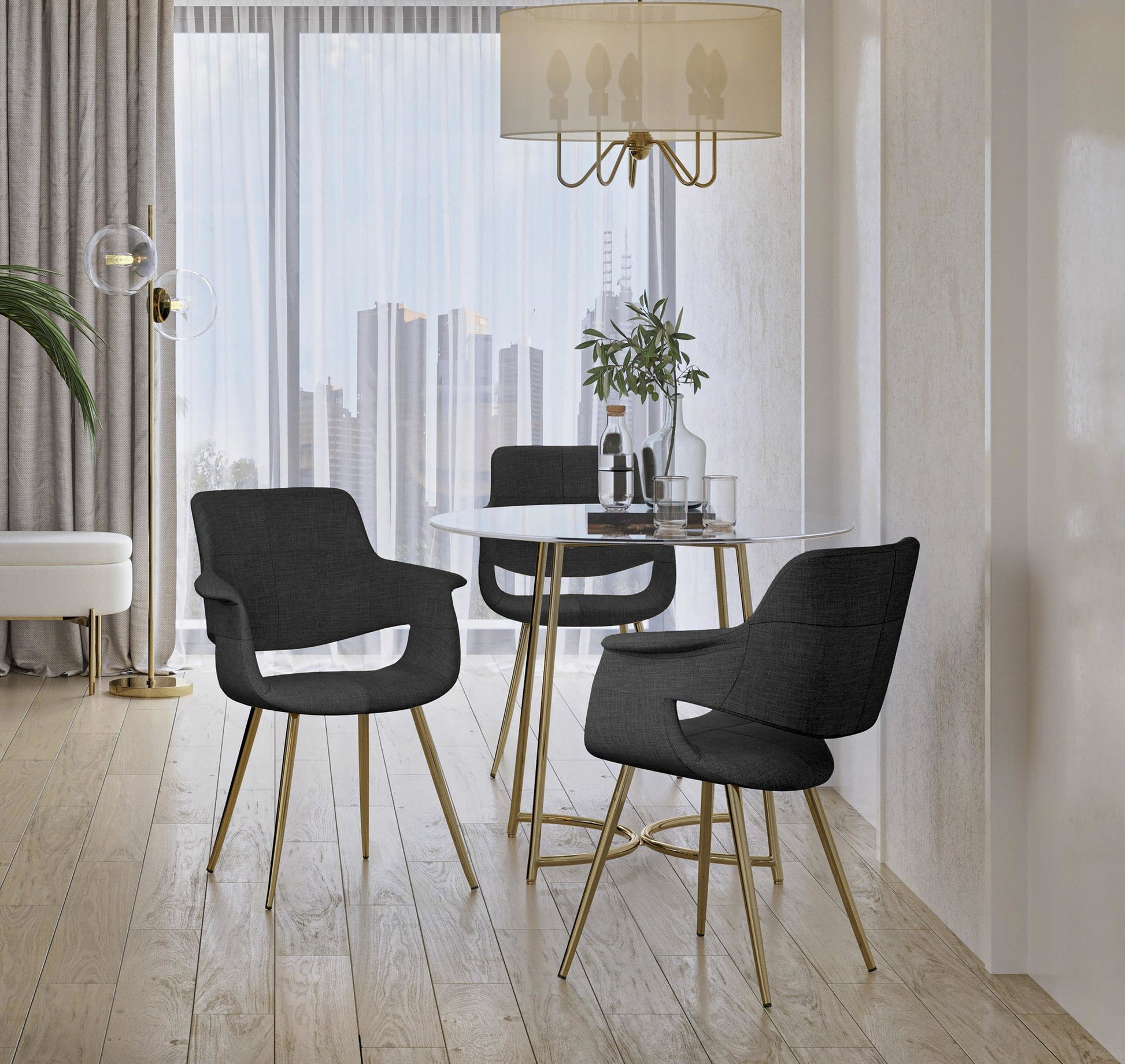 Vintage Flair Chair - Set of 2 Cream By LumiSource | Dining Chairs | Modishstore - 8