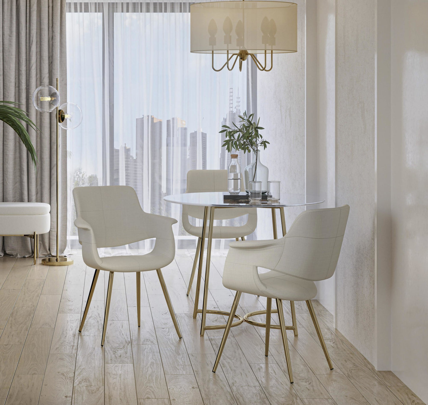 Vintage Flair Chair - Set of 2 Cream By LumiSource | Dining Chairs | Modishstore