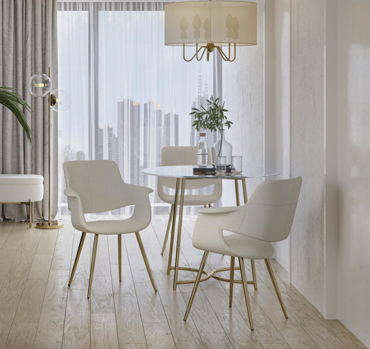 Vintage Flair Chair - Set of 2 Cream By LumiSource | Dining Chairs | Modishstore