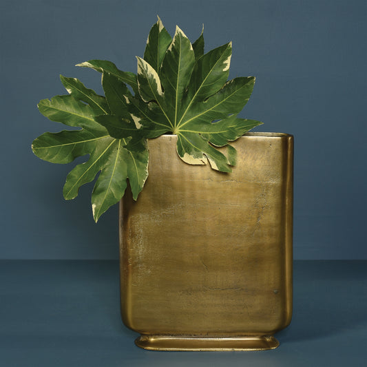 Cecilia Vase - Large - Brass By HomArt | Vases | Modishstore - 1