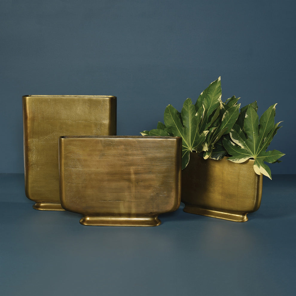 Cecilia Vase - Large - Brass By HomArt | Vases | Modishstore - 2