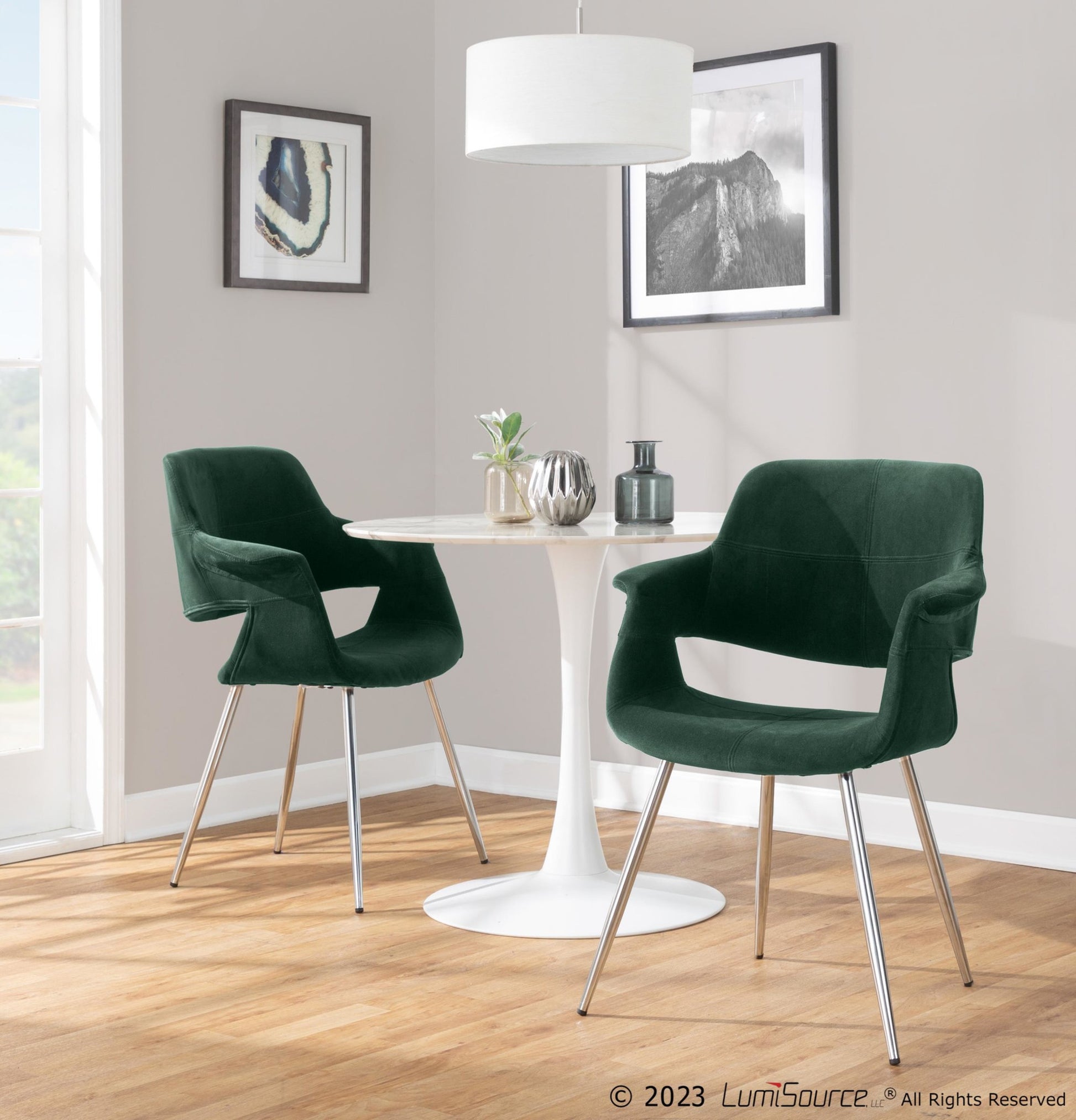 Vintage Flair Chair - Set of 2 Blue By LumiSource | Dining Chairs | Modishstore - 17