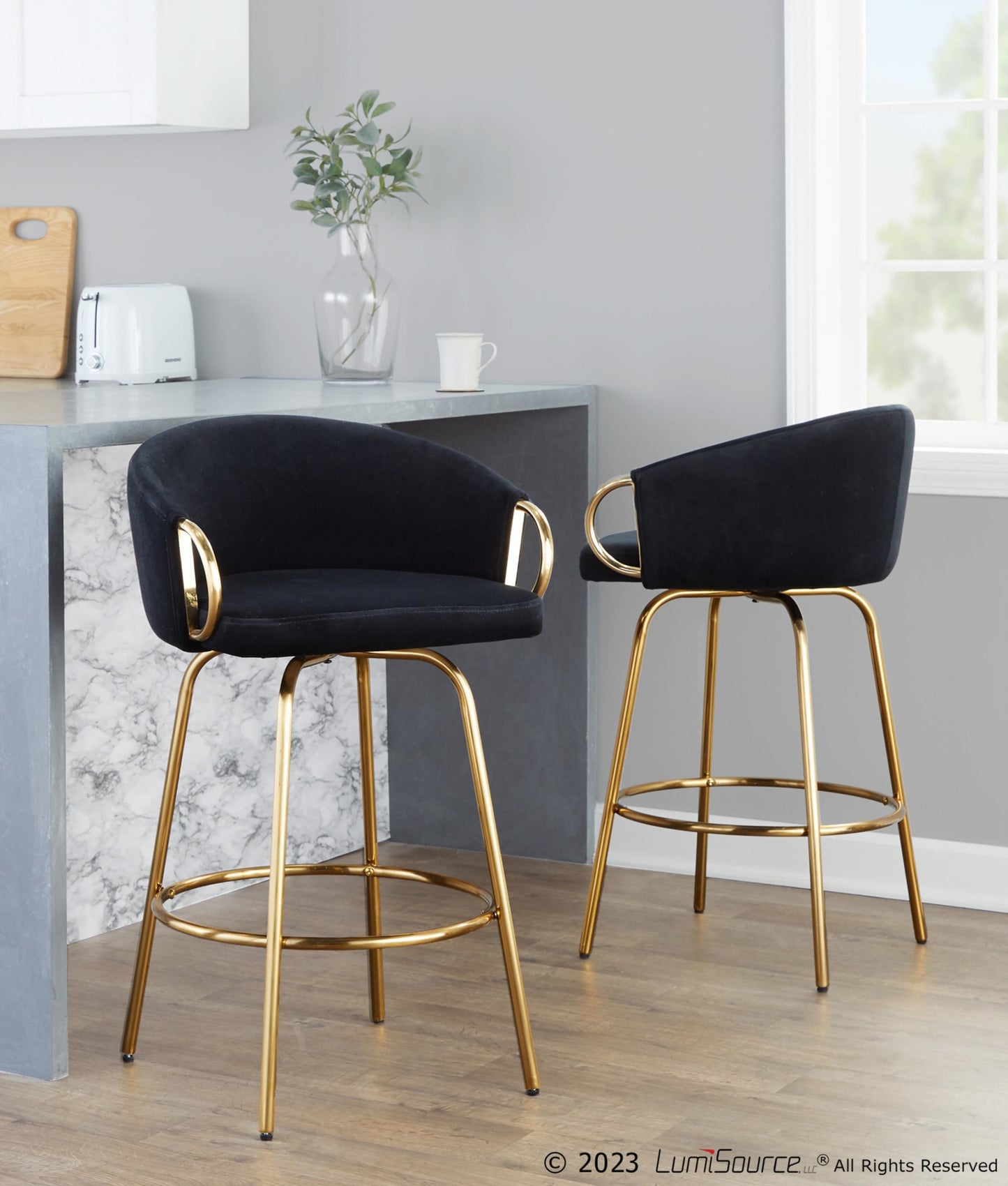 Claire 26" Fixed Height Counter Stool - Set of 2 By LumiSource | Counter Stools | Modishstore