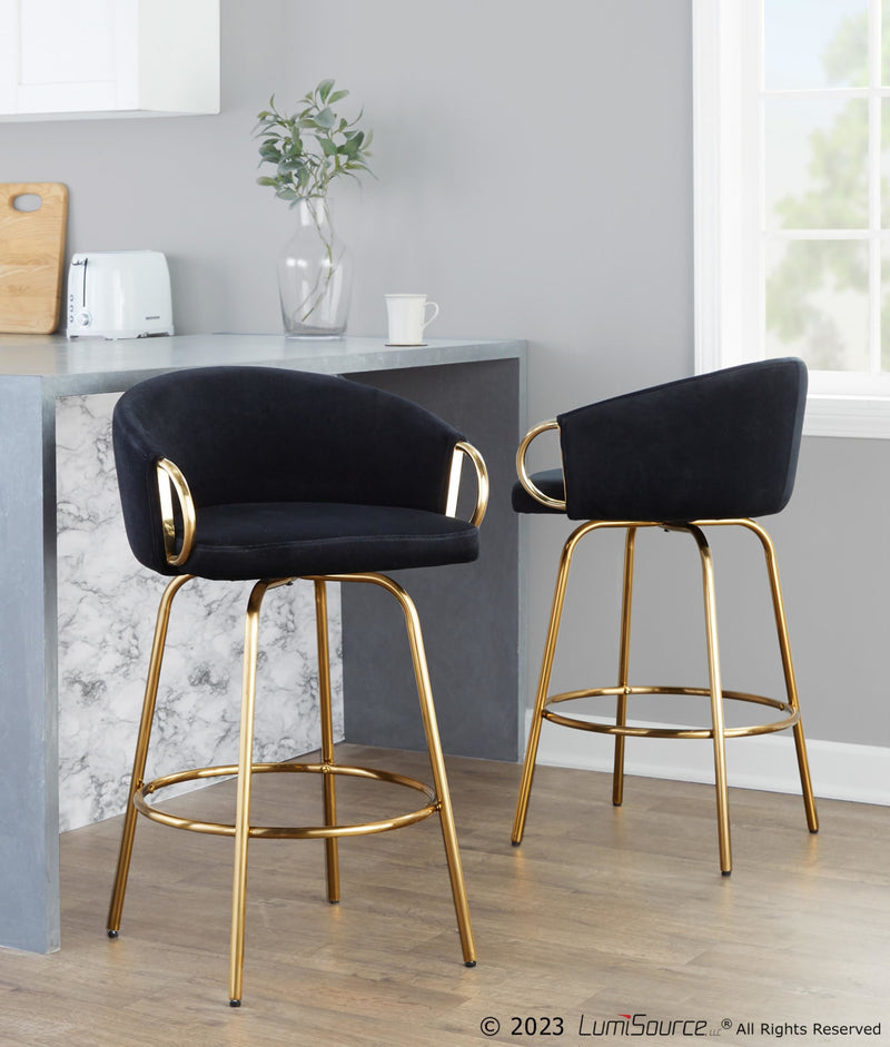 Claire 26" Fixed Height Counter Stool - Set of 2 By LumiSource | Counter Stools | Modishstore