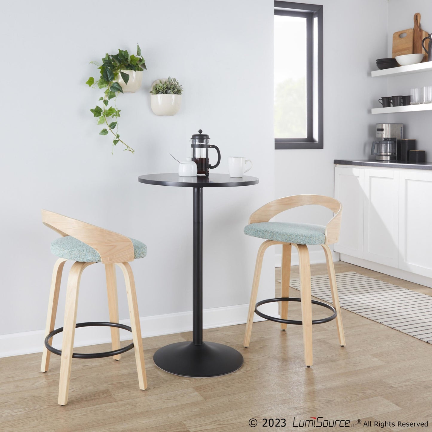 Grotto 26" Fixed-Height Counter Stool - Set of 2 By LumiSource - B26-GROTTO-GRTZQ2 NANAGN2 | Counter Stools | Modishstore - 2