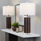 Cylinder Fluted 29.25" Polyresin Table Lamp - Set of 2 By LumiSource - GTP29-CYLFLT BNW2 | Table Lamps | Modishstore