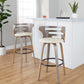 Cosini 30" Fixed-Height Barstool - Set of 2 By LumiSource - B30-COSIPU-GRTZQ2 LGYLGYBK2 | Bar Stools | Modishstore - 13
