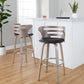 Cosini 30" Fixed-Height Barstool - Set of 2 By LumiSource - B30-COSIPU-GRTZR2 LGYLGYBK2 | Bar Stools | Modishstore