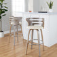 Cosini 30" Fixed-Height Barstool - Set of 2 By LumiSource - B30-COSIPU-GRTZR2 LGYLGYBK2 | Bar Stools | Modishstore - 12
