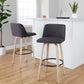Toriano 30" Fixed-Height Barstool - Set of 2 By LumiSource - B30-TRNOFB-GRTZQ2 WWBU2 | Bar Stools | Modishstore - 9