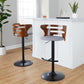 Cosi Adjustable Barstool - Set of 2 By LumiSource - BS-COSIFB-RT2 BKWLCHAR2 | Bar Stools | Modishstore - 12