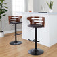 Cosi Adjustable Barstool - Set of 2 By LumiSource - BS-COSIPU-RT2 BKWLBN2 | Bar Stools | Modishstore - 3