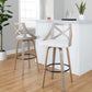 Charlotte 30" Fixed-Height Barstool - Set of 2 By LumiSource - B30-CHARLOTFB-GRTZQ2 LGYLGYCR2 | Bar Stools | Modishstore