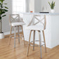 Charlotte 30" Fixed-Height Barstool - Set of 2 By LumiSource - B30-CHARLOTFB-GRTZR2 LGYLGYCR2 | Bar Stools | Modishstore
