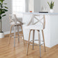 Charlotte 30" Fixed-Height Barstool - Set of 2 By LumiSource - B30-CHARLOTFB-GRTZR2 LGYLGYCR2 | Bar Stools | Modishstore - 2