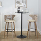 Cosini 30" Fixed-Height Barstool - Set of 2 By LumiSource - B30-COSIPU-GRTZQ2 LGYLGYBK2 | Bar Stools | Modishstore - 12