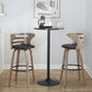 Cosini 30" Fixed-Height Barstool - Set of 2 By LumiSource - B30-COSIPU-GRTZQ2 LGYLGYBK2 | Bar Stools | Modishstore - 4
