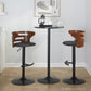 Cosi Adjustable Barstool - Set of 2 By LumiSource - BS-COSIFB-RT2 BKWLCHAR2 | Bar Stools | Modishstore - 4