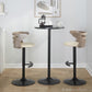 Cosi Adjustable Barstool - Set of 2 By LumiSource - BS-COSIPU-RT2 BKLGYBK2 | Bar Stools | Modishstore - 9