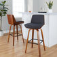 Corazza 30" Fixed-Height Barstool - Set of 2 By LumiSource - B30-CRZZFB-GRTZS2 WLWLCHAR2 | Bar Stools | Modishstore - 22