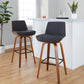 Corazza 30" Fixed-Height Barstool - Set of 2 By LumiSource - B30-CRZZFB-GRTZS2 WLWLCHAR2 | Bar Stools | Modishstore - 23