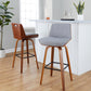Corazza 30" Fixed-Height Barstool - Set of 2 By LumiSource - B30-CRZZFB-GRTZS2 WLWLCHAR2 | Bar Stools | Modishstore - 32