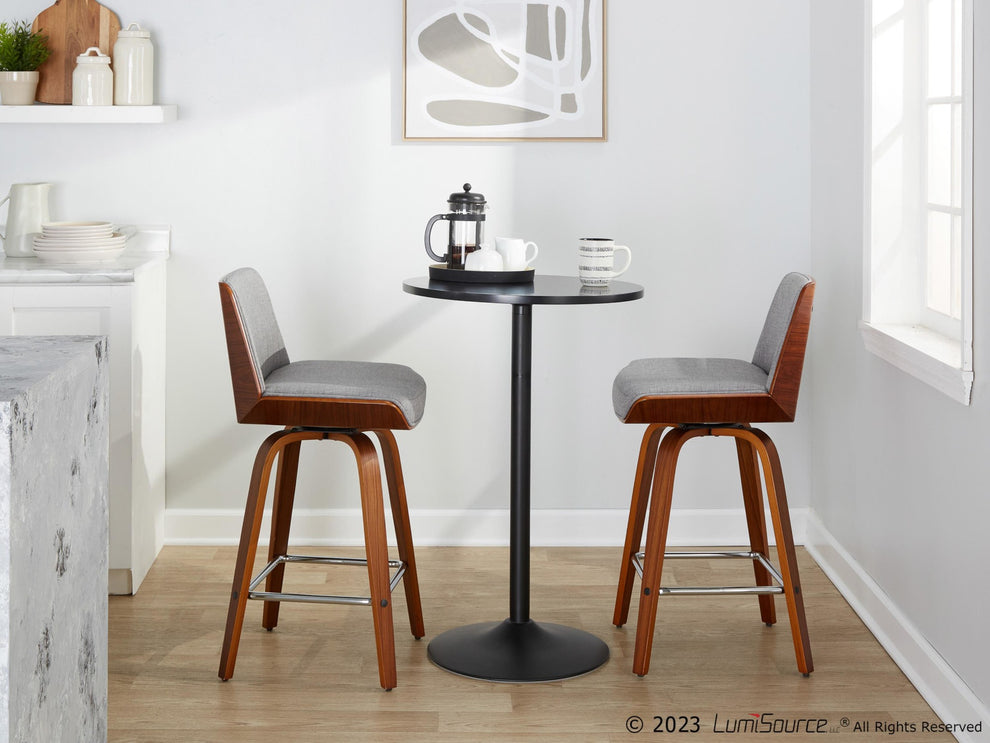 Corazza 26" Fixed-Height Counter Stool - Set of 2 By LumiSource - B26-CRZZFB-GRTZS2 WLWLCHAR2 | Counter Stools | Modishstore - 14