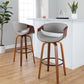 Symphony 30" Fixed-Height Barstool - Set of 2 By LumiSource - B30-SYMPPU-GRTZQ2 LGYLGYBK2 | Bar Stools | Modishstore - 11