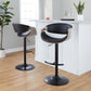 Symphony Adjustable Barstool - Set of 2 By LumiSource - BS-SYMPPU-RT2 BKLGYBK2 | Bar Stools | Modishstore - 3