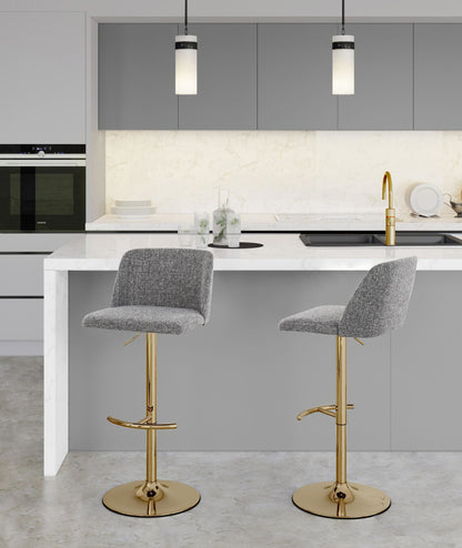 Toriano Adjustable Barstool - Set of 2 By LumiSource - BS-TRNOFB-RT2 AUBU2 | Bar Stools | Modishstore - 29