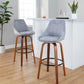Diana 30" Fixed-Height Barstool - Set of 2 By LumiSource - B30-DIANACOR-GRTZQ2 WLGY2 | Bar Stools | Modishstore - 3