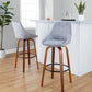 Diana 30" Fixed-Height Barstool - Set of 2 By LumiSource - B30-DIANACOR-GRTZQ2 WLGY2 | Bar Stools | Modishstore - 4