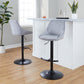 Diana Adjustable Barstool - Set of 2 By LumiSource - BS-DIANACOR-RT2 BKGY2 | Bar Stools | Modishstore