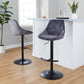 Diana Adjustable Barstool - Set of 2 By LumiSource - BS-DIANAV-RT2 BKGY2 | Bar Stools | Modishstore - 2