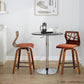 Folia 24" Fixed-Height Barstool - Set of 2 By LumiSource - B24-FOLIAFB-GRTZQ2 LGYLGYLGY2 | Bar Stools | Modishstore - 13