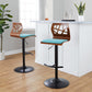 Folia Adjustable Barstool - Set of 2 By LumiSource - BS-FOLIAFB-RT2 BKLGYLGY2 | Bar Stools | Modishstore - 28