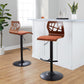 Folia Adjustable Barstool - Set of 2 By LumiSource - BS-FOLIAFB-RT2 BKLGYLGY2 | Bar Stools | Modishstore - 18
