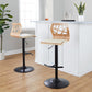 Folia Adjustable Barstool - Set of 2 By LumiSource - BS-FOLIAPU-RT2 BKNACR2 | Bar Stools | Modishstore - 32