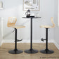 Folia Adjustable Barstool - Set of 2 By LumiSource - BS-FOLIAPU-RT2 BKNACR2 | Bar Stools | Modishstore - 4