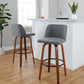 Toriano 30" Fixed-Height Barstool - Set of 2 By LumiSource - B30-TRNOFB-GRTZQ2 WLGY2 | Bar Stools | Modishstore