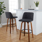 Toriano 30" Fixed-Height Barstool - Set of 2 By LumiSource - B30-TRNOFB-GRTZQ2 WLBU2 | Bar Stools | Modishstore - 11