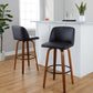 Toriano 30" Fixed-Height Barstool - Set of 2 By LumiSource - B30-TRNOFB-GRTZQ2 WLGY2 | Bar Stools | Modishstore - 11