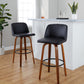 Toriano 30" Fixed-Height Barstool - Set of 2 By LumiSource - B30-TRNOFB-GRTZQ2 WLGY2 | Bar Stools | Modishstore - 12