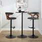 Gardenia Adjustable Barstool - Set of 2 By LumiSource - BS-GARDFB-RT2 BKWLCHAR2 | Bar Stools | Modishstore - 2