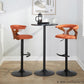 Gardenia Adjustable Barstool - Set of 2 By LumiSource - BS-GARDFB-RT2 BKWLCHAR2 | Bar Stools | Modishstore - 22